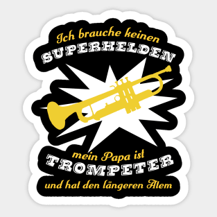 Superheldtrompetenpapa Sticker